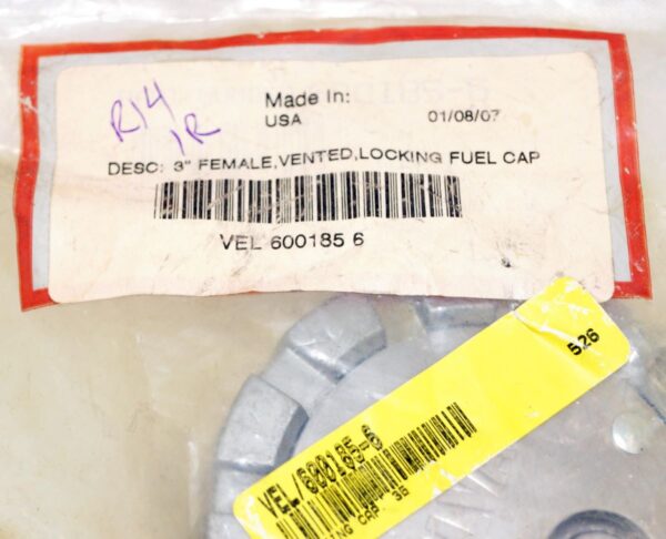 Velvac 600185-6 Aluminum Fuel Cap Female Vented Locking with Keys - Image 5