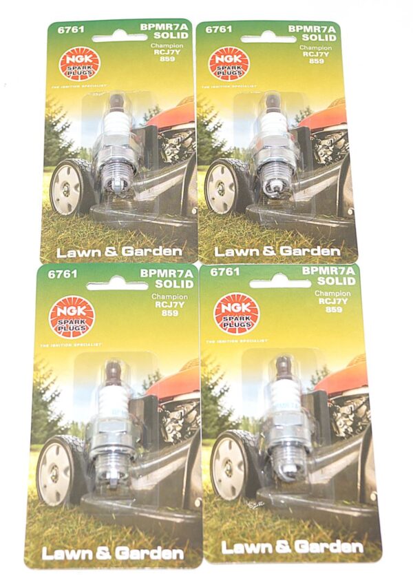 4 Pack Genuine NGK 6761 BPMR7A Nickel Spark Plugs Lawn & Garden Solid Terminal