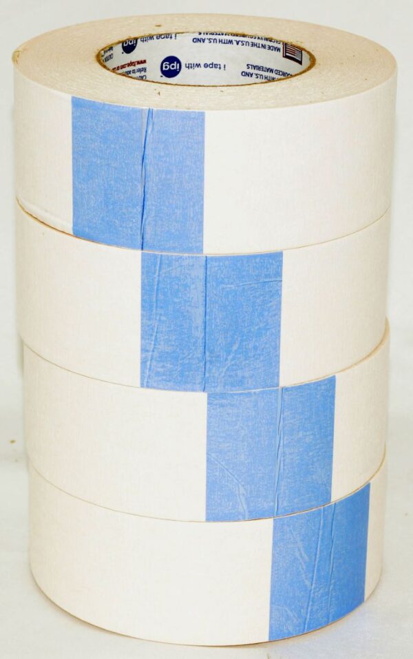4 pack IPG 2" Premium Grade Double Coated Flatback Tape 36 yd Natural