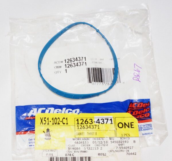 Genuine OEM ACDelco Fuel Injection Throttle Body Mounting Gasket GM 12634371