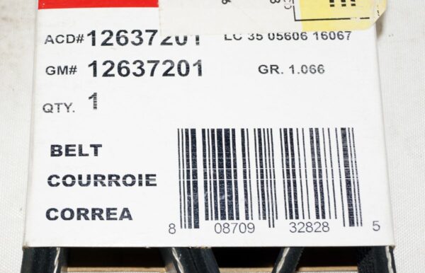 Genuine OEM 12637201 GM Serpentine Belt - Image 2