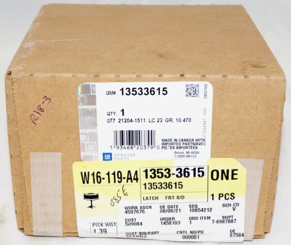 Genuine OEM 13533615 GM Front Passenger RH Door Latch - Image 2