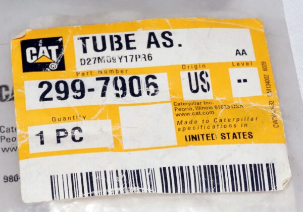 Genuine OEM Caterpillar Tube 2997906 - Image 2