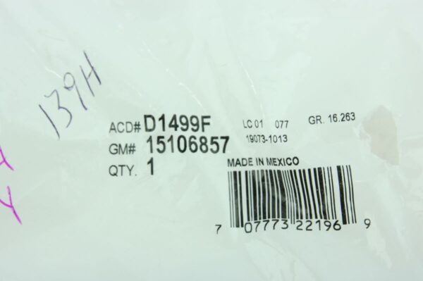 Genuine OEM ACDelco D1499F Liftgate Release Switch GM 15106857 - Image 8
