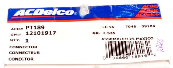 Genuine OEM ACDelco PT189 Female 2-Way Wire Connector GM 12101917 - Image 2