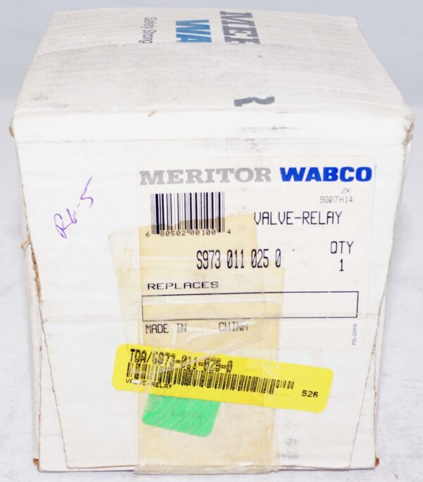 Meritor Wabco S973-011-025-0 Air System Relay Valve - Image 2