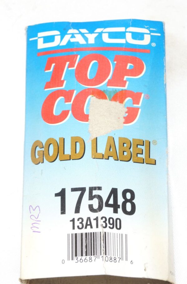 Dayco 17548 Top Cog Gold Label V Belt 13A1390 - Image 3