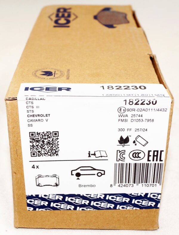 ICER 182230 Set of 4 Brake Pads fits select Tesla Vehicles - Image 4