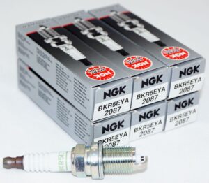 Set of 6 NGK 2087 BKR5EYA V-Power Spark Plugs