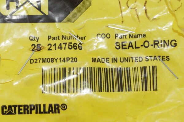 Genuine OEM 2147566 Seal O-Ring Caterpillar CAT - Image 2