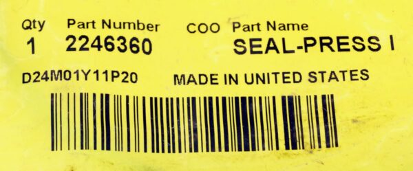 Genuine OEM 2246360 Seal-Press O-Ring Caterpillar CAT - Image 2