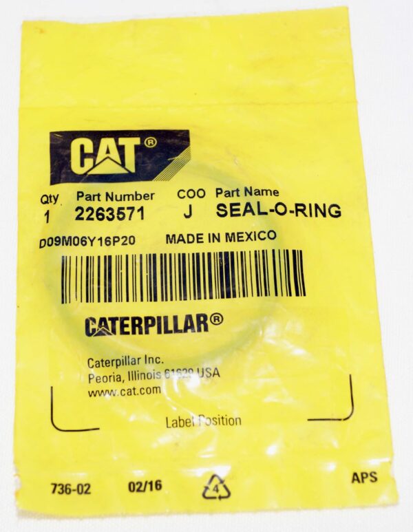 Genuine OEM 2263571 Seal O-Ring Caterpillar CAT - Image 3