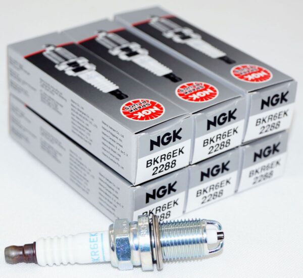 Set of 6 Genuine NGK 2288 BKR6EK Multi-Ground Spark Plugs
