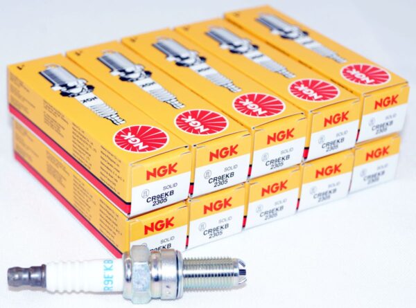 Set of 10 Genuine NGK 2305 CR9EKB Multi-Ground Spark Plugs
