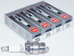 Set of 4 Genuine NGK 2438 WR5 V-Power Spark Plugs