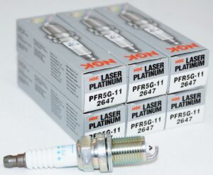 Set of 6 Genuine NGK 2647 PFR5G-11 Laser Platinum Spark Plugs