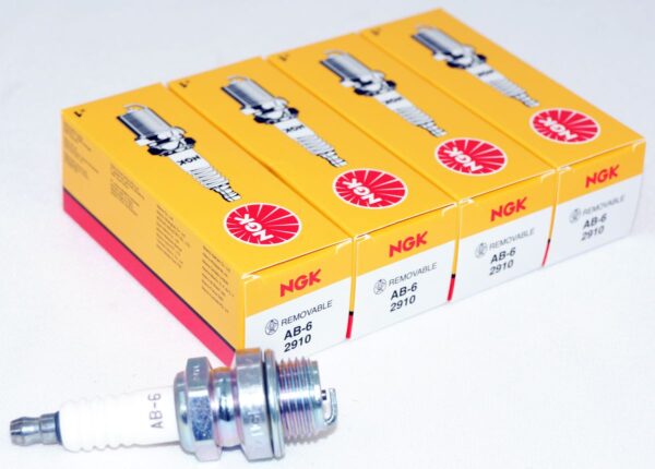 Set of 4 Genuine NGK 2910 AB-6 Nickel Spark Plugs