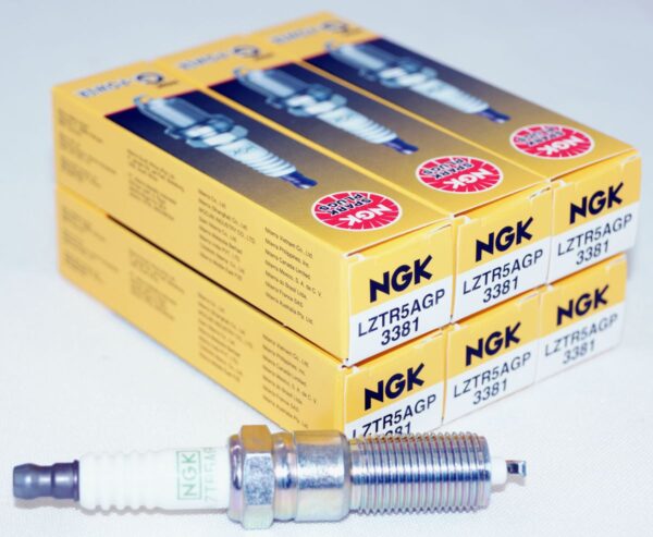 Set of 6 Genuine NGK 3381 LZTR5AGP G-Power Platinum Spark Plugs