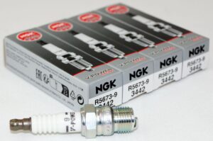 Set of 4 Genuine NGK 3442 R5673-9 Racing Plugs