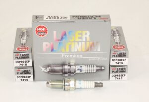 Set of 4 NGK 7415 DCPR8EKP Multi-Ground Spark Plugs