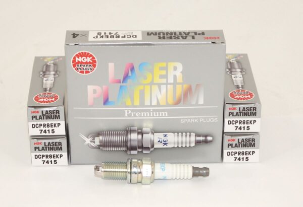 Set of 4 NGK 7415 DCPR8EKP Multi-Ground Spark Plugs