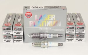 Set of 8 NGK 7415 DCPR8EKP Multi-Ground Spark Plugs