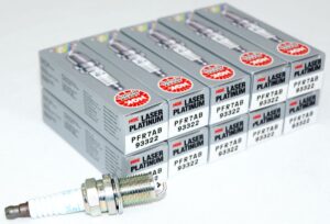 Set of 10 Genuine NGK 93322 PFR7AB Laser Platinum Spark Plugs