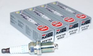 Set of 4 Genuine NGK 93322 PFR7AB Laser Platinum Spark Plugs