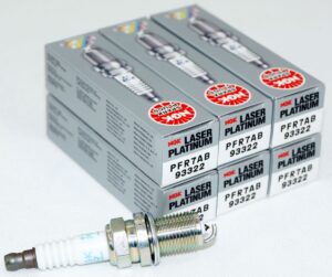 Set of 6 Genuine NGK 93322 PFR7AB Laser Platinum Spark Plugs