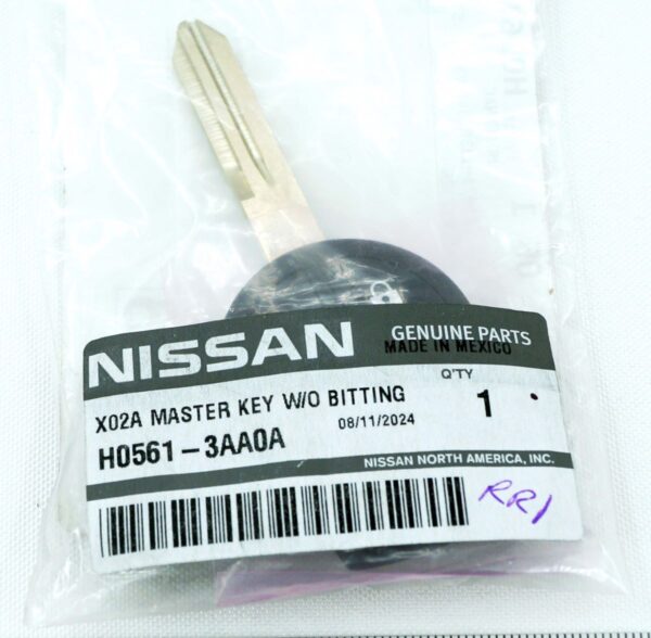 Genuine OEM H05613AA0A H0561-3AA0A Nissan KEY - BLANK MA - Image 2