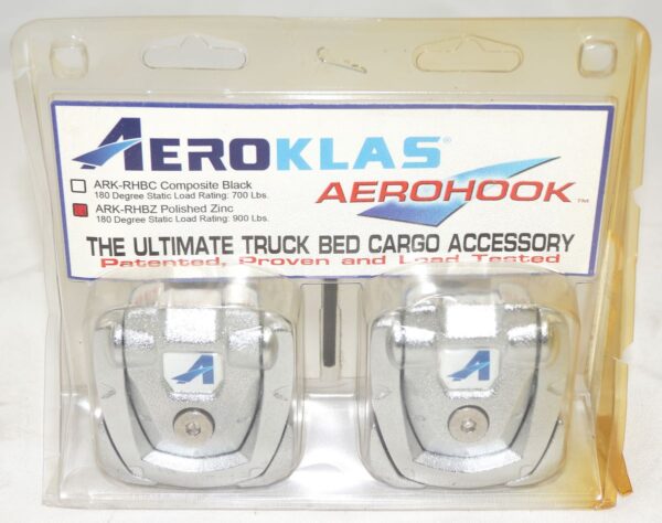 AeoKlas RHBZ12 Aerohook The Ultimate Truck Bed Cargo Accessory Hook 2 Pack Zinc