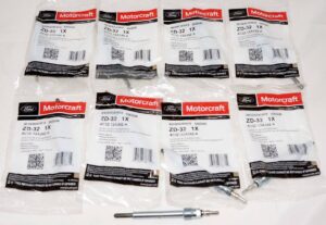 Set of 8 Genuine Motorcraft ZD32 Super Duty Diesel Glow Plugs replaces ZD13