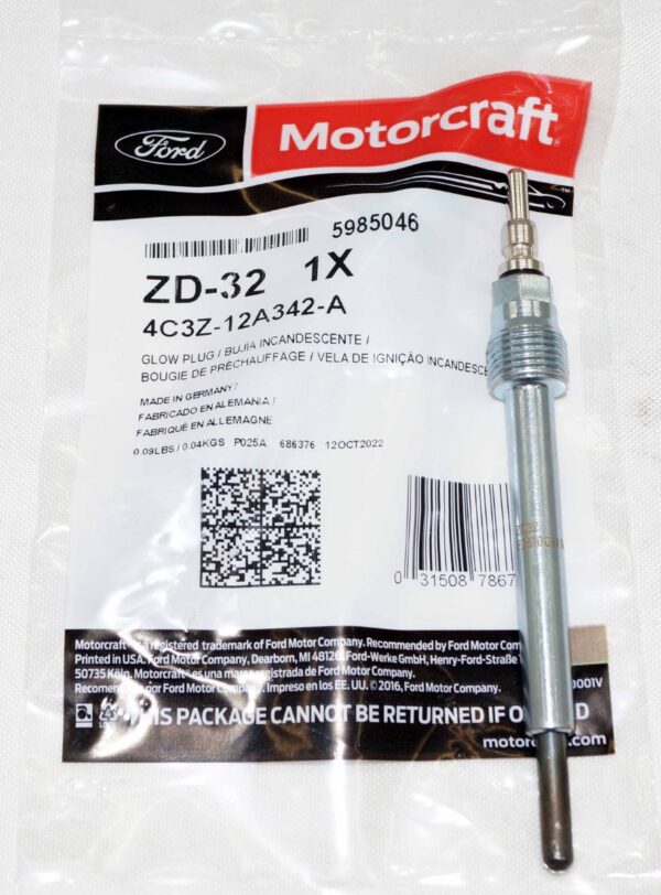 Set of 8 Genuine Motorcraft ZD32 Super Duty Diesel Glow Plugs replaces ZD13 - Image 2