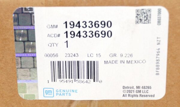 Genuine OEM 19433690 GM Air Conditioning Evaporator Hose ACDelco - Image 2