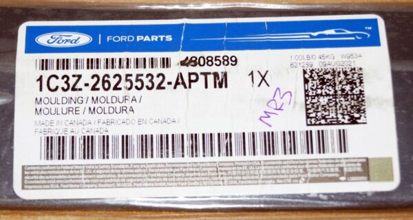 Genuine OEM 1C3Z2625532APTM Ford Rear Right Door Body Side Molding - Image 2