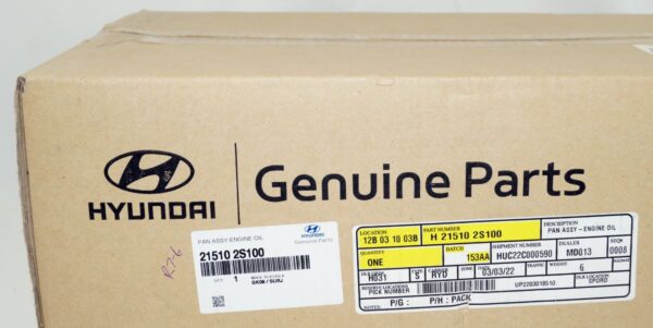 Genuine OEM 21510-2S100 Hyundai Oil Pan - Image 2
