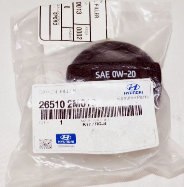 Genuine OEM 26510-2M010 Hyundai Kia 1.6L 2.5L Engine Oil Filler Cap SAE 0W-20
