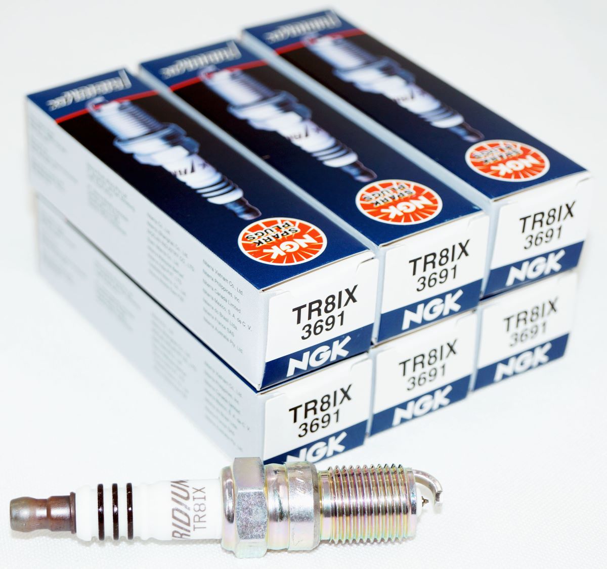 Set of 6 Genuine NGK 3691 TR8IX Iridium IX Spark Plugs