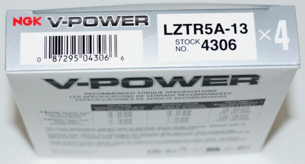 Set of 10 Genuine NGK 4306 LZTR5A-13 V-Power Spark Plugs - Image 3