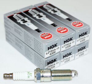 Set of 6 Genuine NGK 4306 LZTR5A-13 V-Power Spark Plugs
