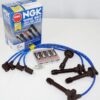 Set of 4 Genuine NGK 4291 ZFR6F-11 V-Power Spark Plugs and 9259 HE56 Wire Set