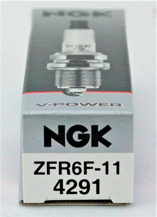 Set of 4 Genuine NGK 4291 ZFR6F-11 V-Power Spark Plugs and 9259 HE56 Wire Set - Image 4