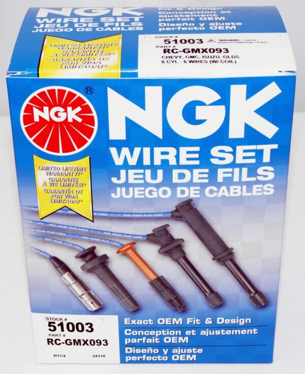 Genuine NGK 51003 RC-GMX093 Ignition Wire Set - Image 2