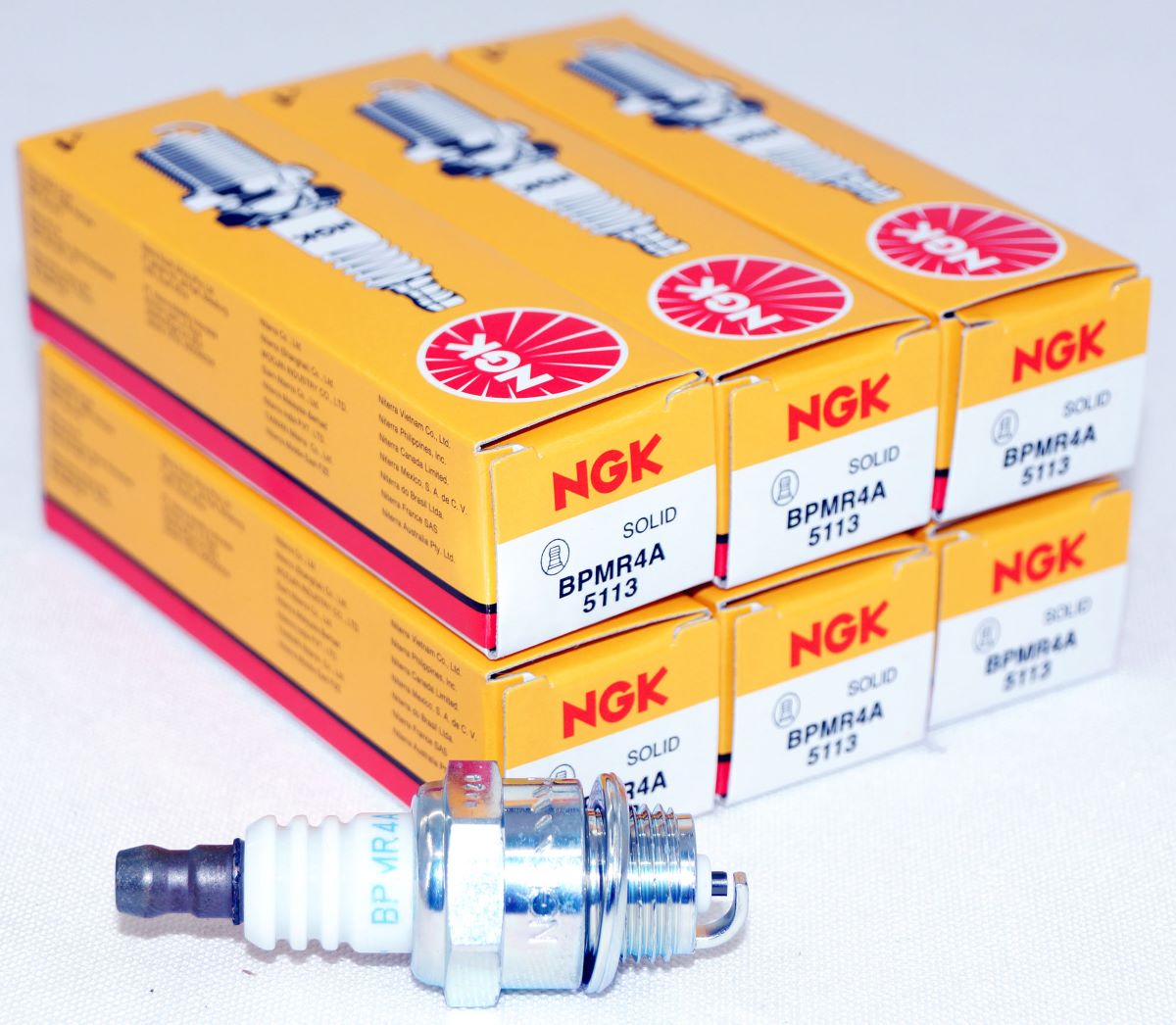 Set of 6 Genuine NGK 5113 BPMR4A Nickel Spark Plugs