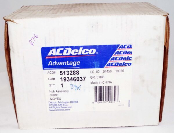 Genuine OEM 513288 ACDelco Wheel Bearing and Hub Assembly GM 19346037 - Image 2