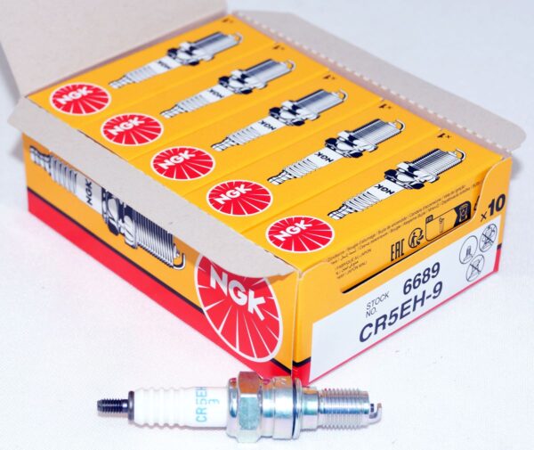 Set of 10 Genuine NGK 6689 CR5EH-9 Nickel Spark Plugs