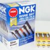 Set of 6 NGK 3381 LZTR5AGP Platinum Spark Plugs and 53141 CRX067 Wire Set Kit - Image 2