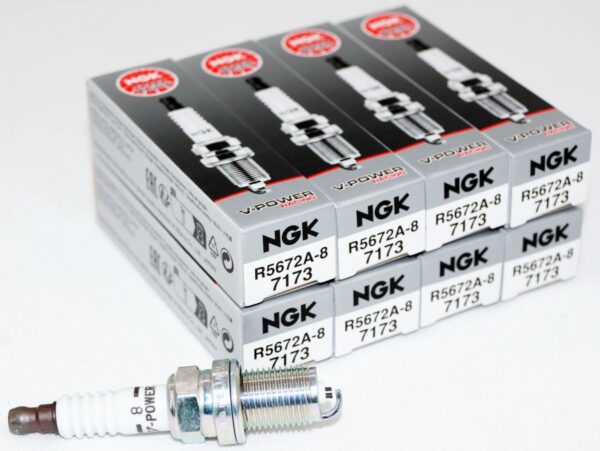 Set of 8 Genuine NGK 7173 R5672A-8 Racing Plugs