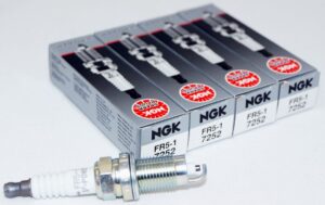 Set of 4 Genuine NGK 7252 FR5-1 V-Power Spark Plugs