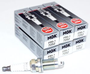 Set of 6 Genuine NGK 7252 FR5-1 V-Power Spark Plugs